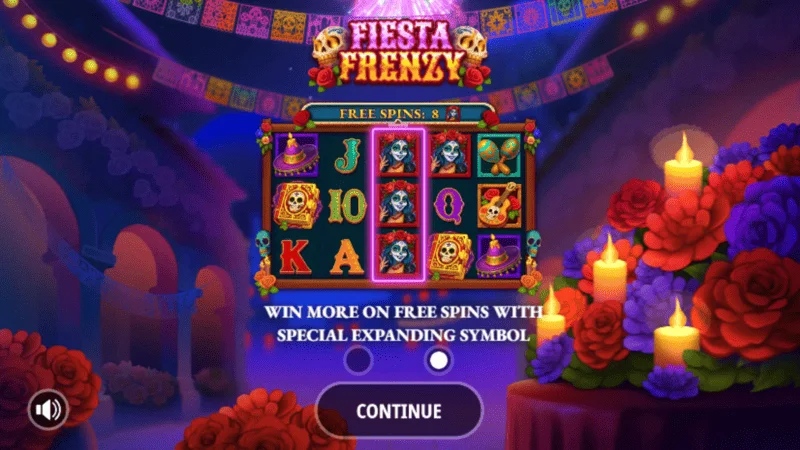 Fiesta Frenzy - главно мени и поставки за облог
